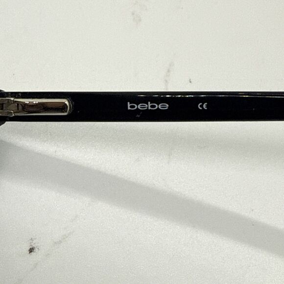 Bebe Eyeglasses Frames BB5178 001 JET Black Cat Eye Swarovski Crystals 53-17-135 - Picture 7 of 8